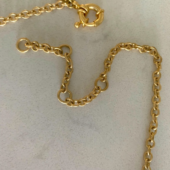 Jcrew blue teardrop statement necklace with crystals. Never worn. - Picture 4 of 4